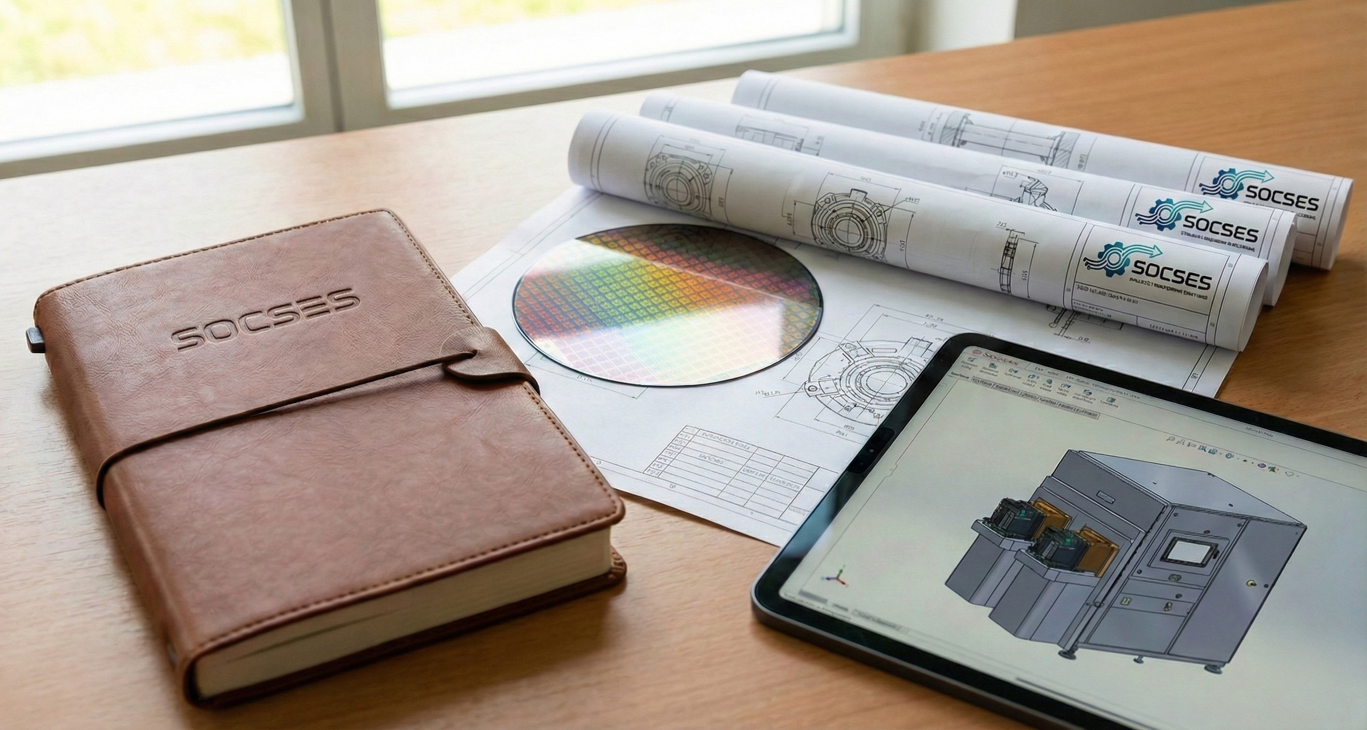 SOCSES Engineering: Consultant Diary, Blueprints, Wafer and 3D CAD